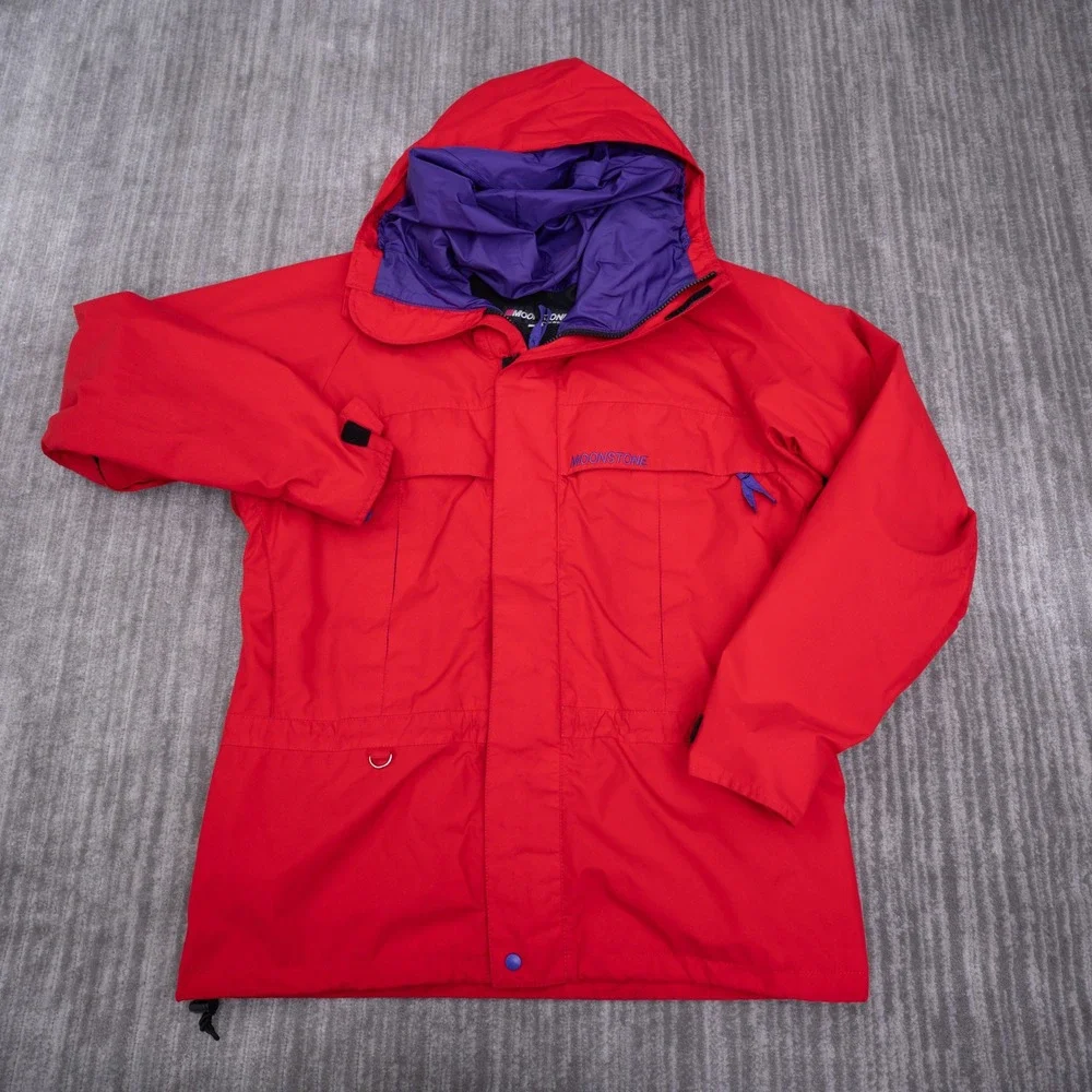 Moonstone Gore-Tex Mountain Parka Jacket Mens Medium Red Vintage Made in USA